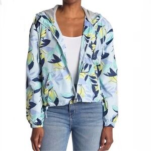 🌺💙 Hurley‎ Jersey Lined Hooded Windbreaker Jacket Blue/Yellow M 💙🌺